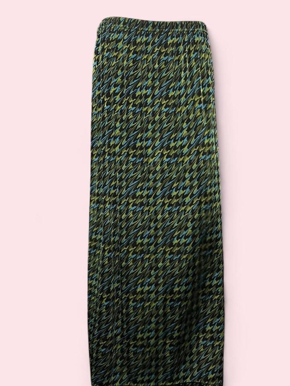 Large Women’s Green Patterned Maxi Skirt